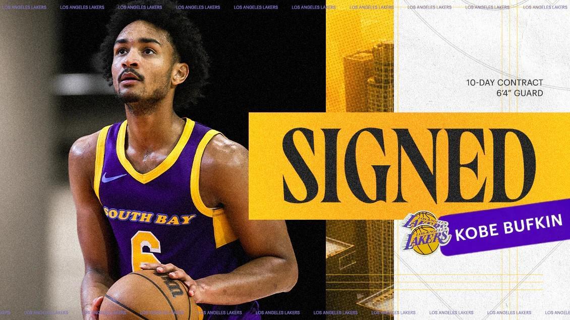 中国海星体育-科比来了！官方：湖人与科比-巴夫金签下10天短合同，后者穿18号